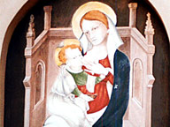 Madonna del latte, realizzazione ex novo in stile gotico ad affresco