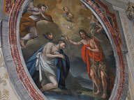 Restauro conservativo di tela raffigurante il battesimo del Cristo, secolo XVIII