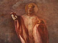 Restauro conservativo di tela raffigurante San Grato, fine del XIX secolo, del pittore Salassa